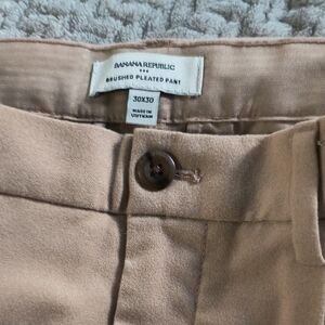 Banana Republic Men's Brushed Pleated Pants - Light Brown
